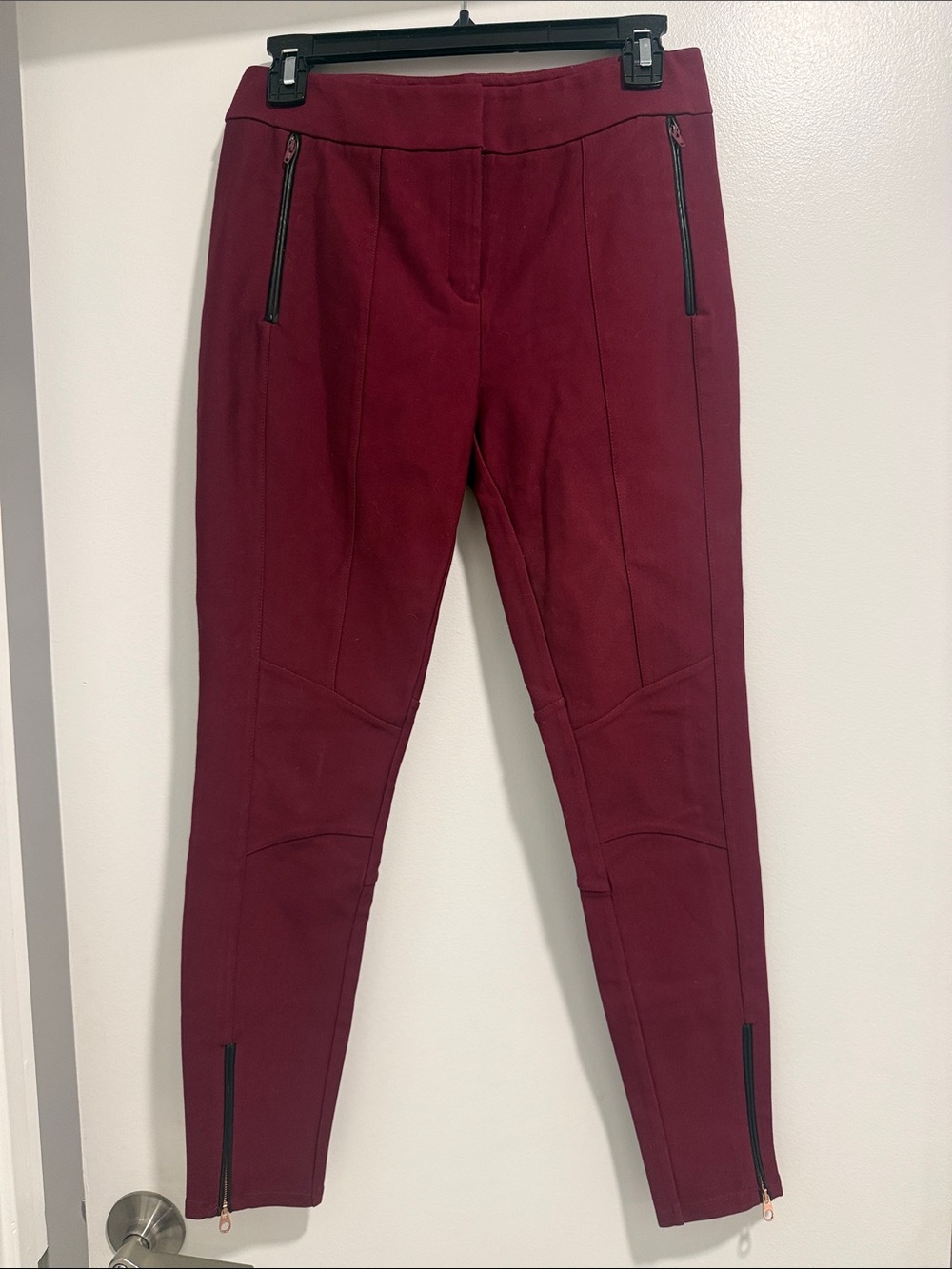 Ted Baker Skinny Ponte Dress Pants in Deep Wine